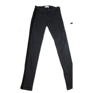 Principle Denim Innovators Black Skinny Jeans with Black Velvet Stripe Size 27